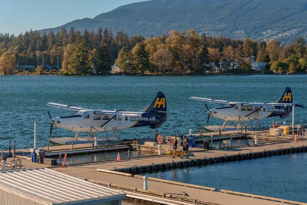 Floatplane transfer on the BC coast