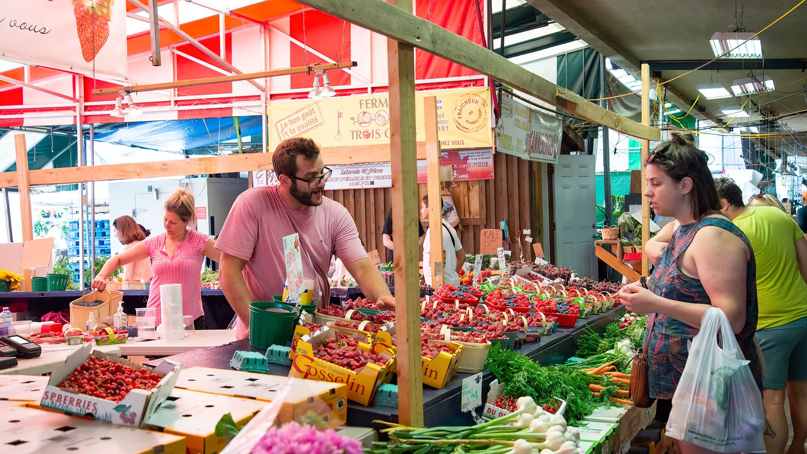 The Salt Spring Island Saturday Market in Centennial Park, Ganges, in July