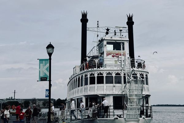 Limestone waterfront at Kingston, Ontario, with a private Thousand Islands cruise departing