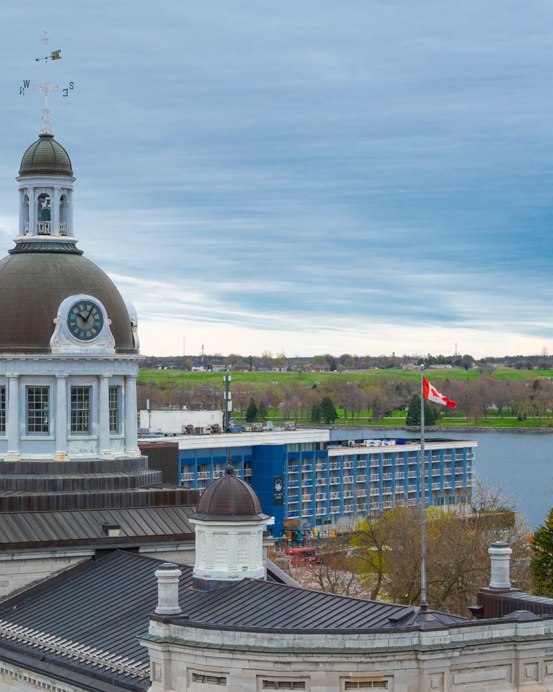 Heritage limestone building in Kingston, Ontario, on a private lakeshore tour