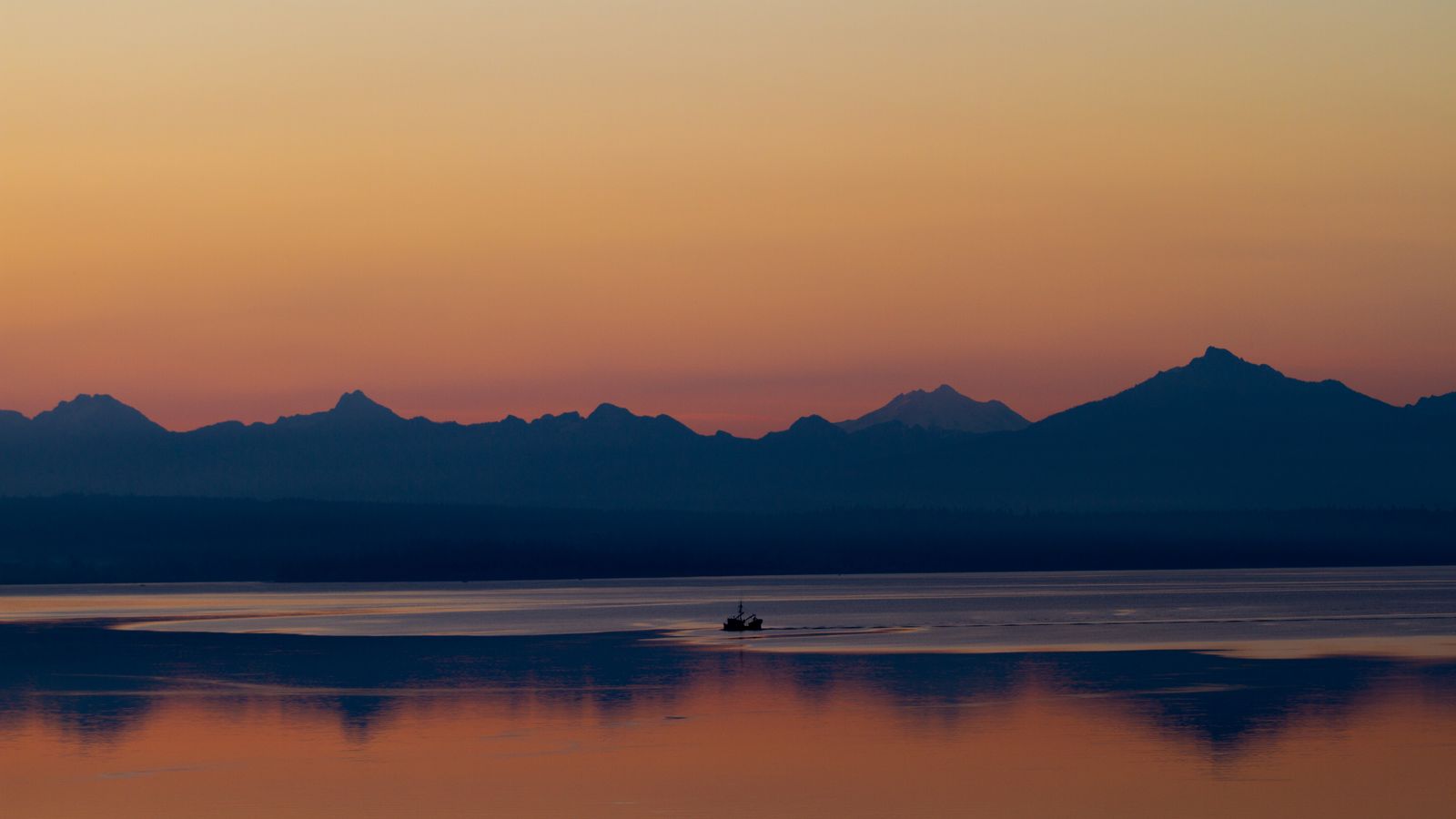 Tofino private tour: a private boat on the outer waters of Clayoquot Sound at first light